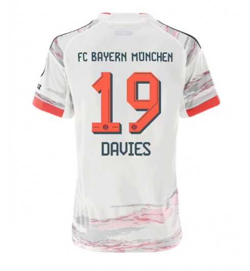 Bayern Munich Alphonso Davies #19 Venkovní Dres pro Dámské 2025-26 Krátký Rukáv Bayern Munich Alphonso Davies #19 Venkovní Dres pro Dámské 2025-26 Krátký Rukáv